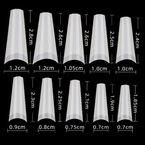 Cre8tion Premade Natural Tip Box - 01 Coffin (500pc)