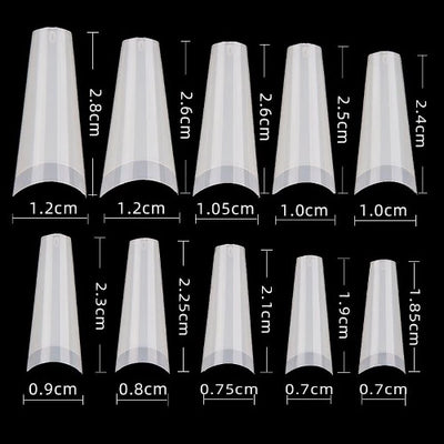 Cre8tion Premade Natural Tip Box - 01 Coffin (500pc)