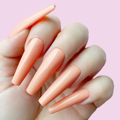 Swatch of N5105 Peach Bum All-in-One Polish by Kiara Sky