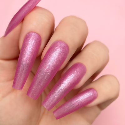Swatch of G5041 Pink Stardust Gel Polish All-in-One by Kiara Sky