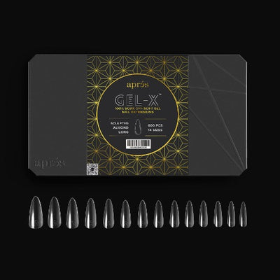 Sample of Sculpted Long Almond 2.0 Tips By Apres