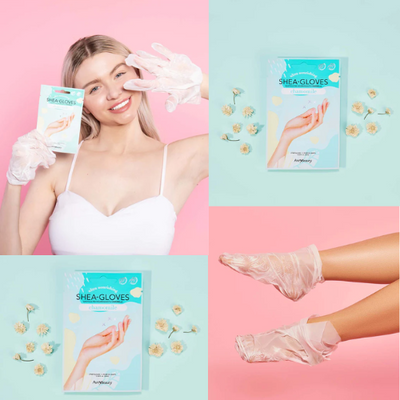 Inside of Shea Chamomile Glove & Socks Bundle By Avry Beauty