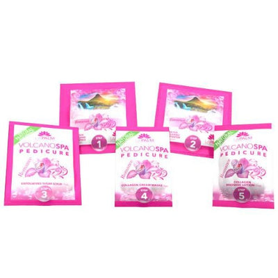 Inside of Romance 6 Step Pedicure Kit By Volcano Spa