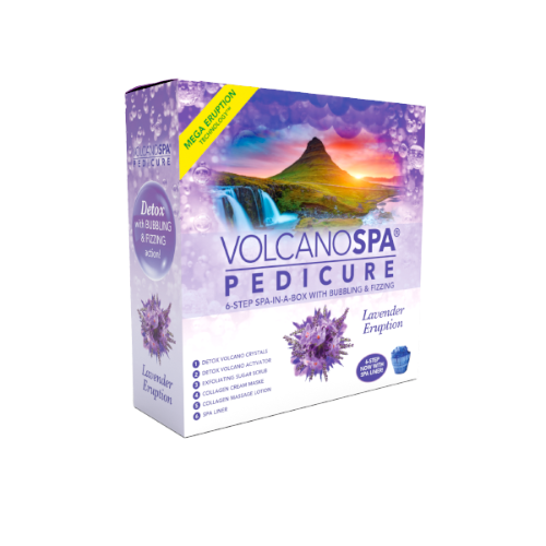 Lavender Eruption 6 Step Pedicure Kit By Volcano Spa