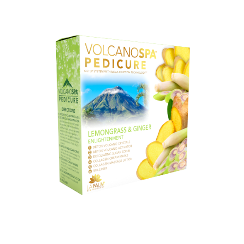 Lemongrass & Ginger (Enlightenment) 6 Step Pedicure Kit By Volcano Spa