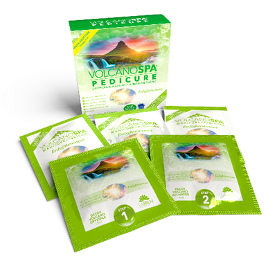 Inside of Lemongrass & Ginger (Enlightenment) 6 Step Pedicure Kit By Volcano Spa