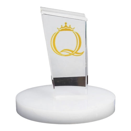White Q Acrylic Finger Stand