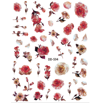 Nail Art Stickers Roses DD594