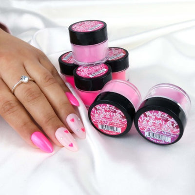 Mia Secret Nail Art Powder Set 6pc - I Love Pink