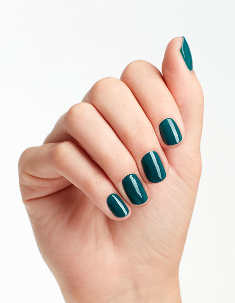 hands wearing A64 Amazon Amazoff Gel & Polish Duo by OPI