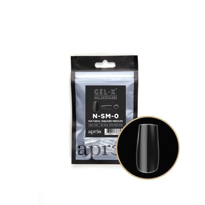 Natural Medium Square 2.0 Refill Tips Size #1 By Apres