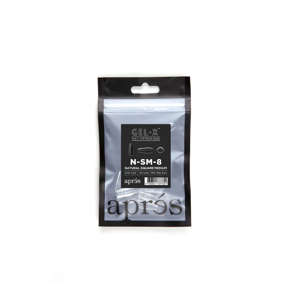 Apres Gel-X Refill Tips (50pc) - Natural Medium Square