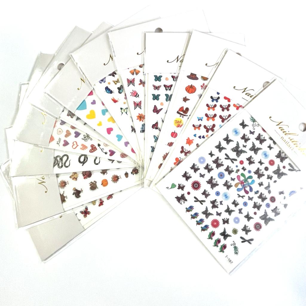 Assorted Nail Art Decal Sticker 5pk