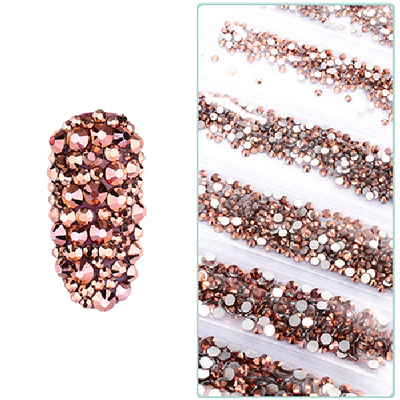 Mixed Crystal Flatback Assorted Pack - Rose Gold