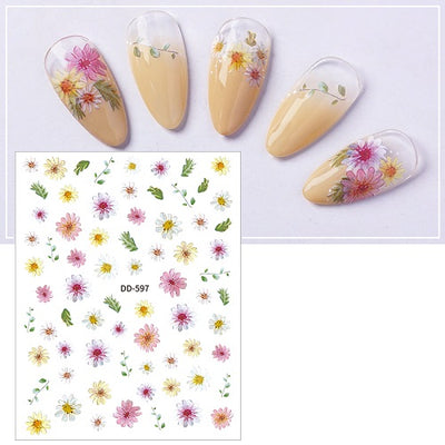 Nail Decal Sticker Flowers - DD597