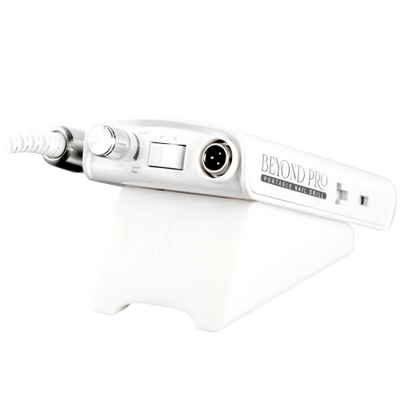 Front View of White Beyond PRO Portable Nail Drill By Kiara Sky