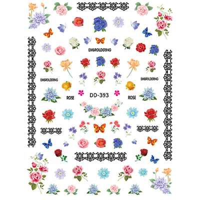 Nail Decal Sticker Flowers - DD393