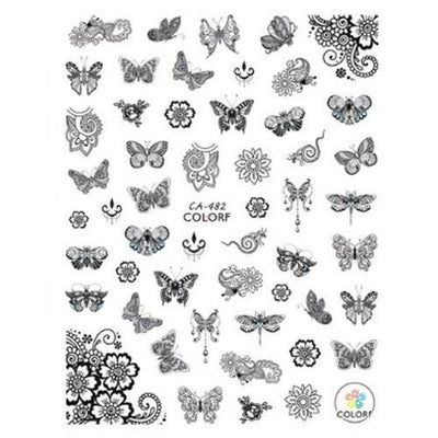 Nail Decal Sticker Butterflies - CA482