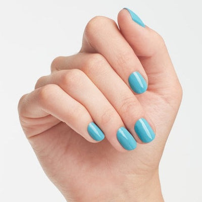 hands wearing E75 Can't Find My Czechbook Trio by OPI