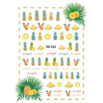 Nail Decal Sticker Fruit - Pineapple DD418