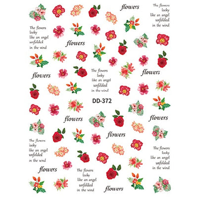 Nail Art Stickers Roses DD372
