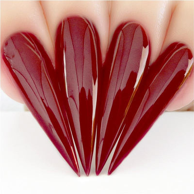 hands wearing 570 Cheri Cheri Dip Powder by Kiara Sky