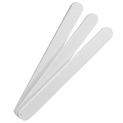 Cre8tion White Disposable Mini Nail File 5" - 100/100 Wood core