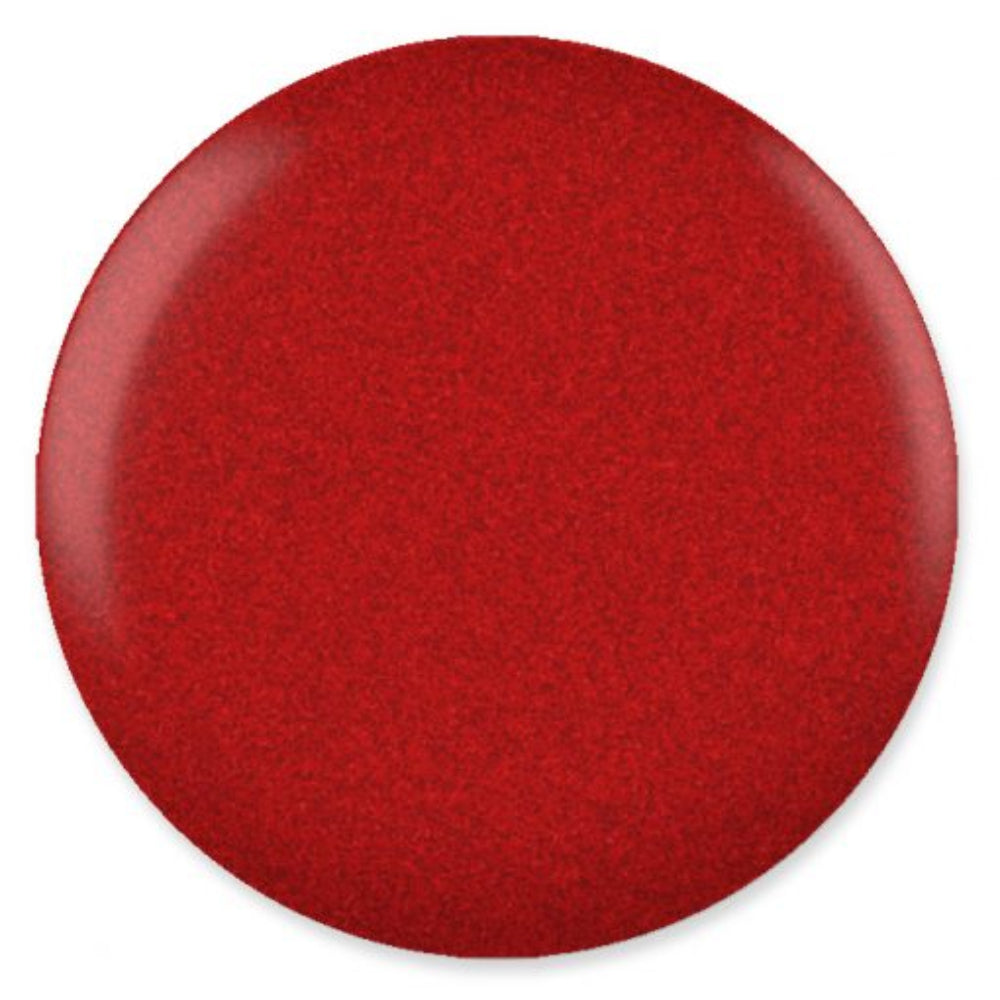 swatch of 476 Gold In Red Gel & Polish Duo by DND