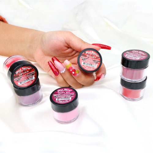 Mia Secret Nail Art Powder Set 6pc - Red Gift