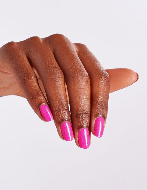 hands wearing BO03 Exercise Your Brights Gel Polish by OPI