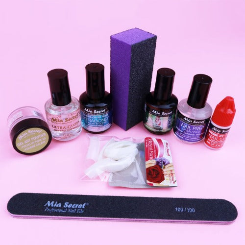 Inside of Acrylic & Gel Acrylic Powder Kit By Mia Secret