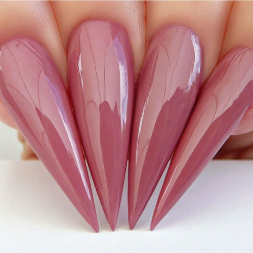 Hands wearing 597 Mauve A Lil' Closer Gel Polish by Kiara Sky