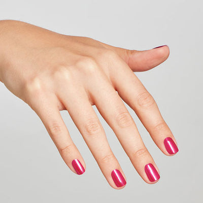 hands wearing H011 15 Minutes Of Flame Gel Polish by OPI