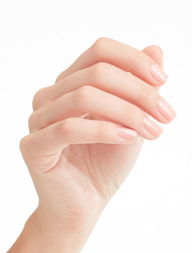 hands wearing H19 Passion - Dip Powder 1.5oz by OPI