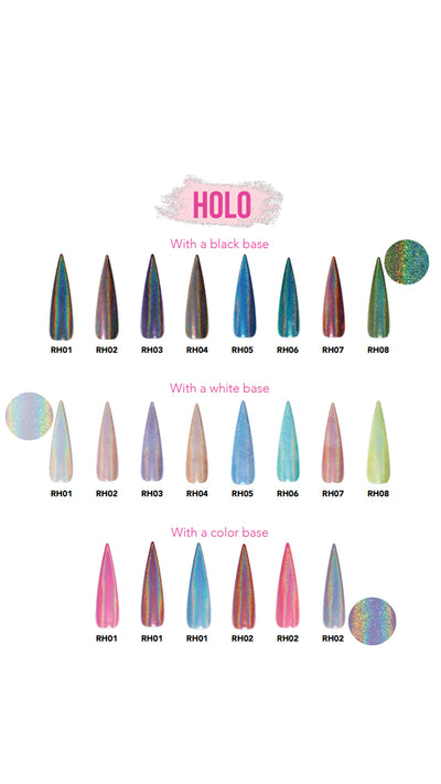 Swatch of RH03 Flashing Lights Rub On Chrome by Kiara Sky