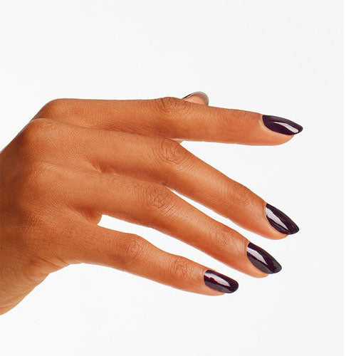 hands wearing I43 Black Cherry Chutney - Dip Powder 1.5oz by OPI