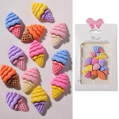 Kawaii Nail Art Charms 12pc - Ice Cream #17375