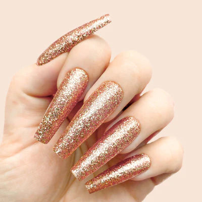 Hands wearing 644 Chardon-aye Classic Gel & Polish Duo by Kiara Sky