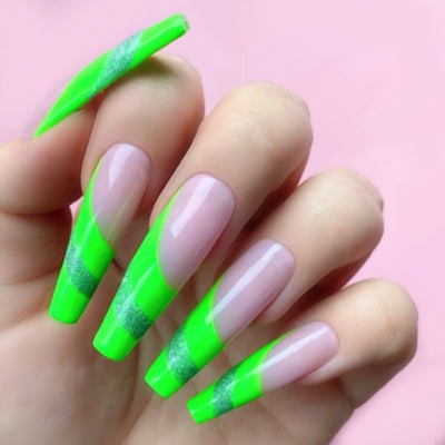 Hands wearing 107 Out Of Monet Gel Art by Kiara Sky