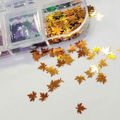 Holographic Maple Leaves Slices - Multi Color Kit #10292