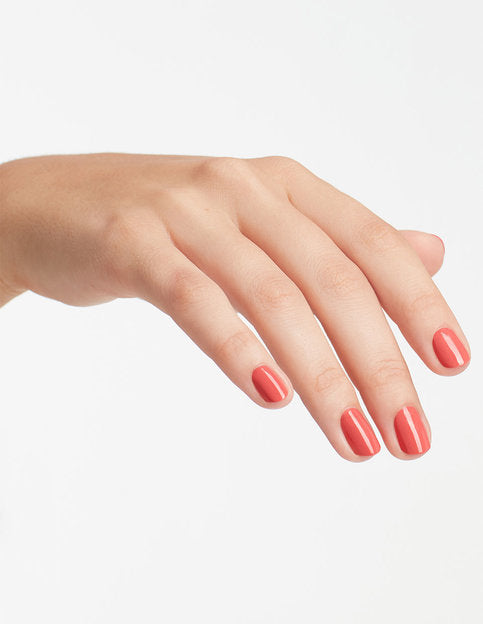 hands wearing T31 My Address Is Hollywood Nail Lacquer by OPI