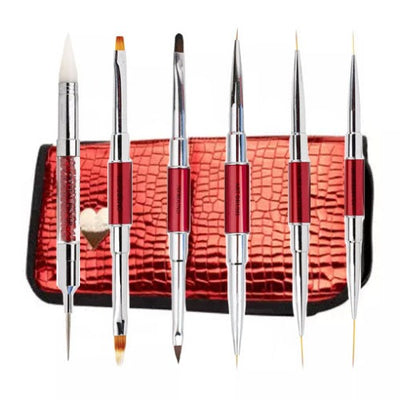 6pc Nail Art Brush Set w/ Traveling Case by Notpolish