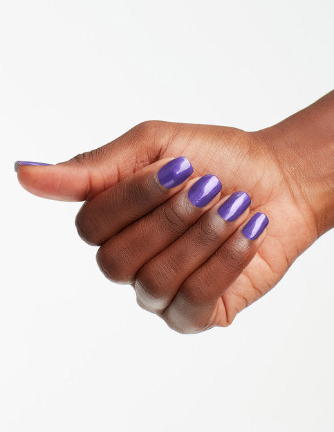 hands wearing B30 Purple with a Purpose Nail Lacquer by OPI