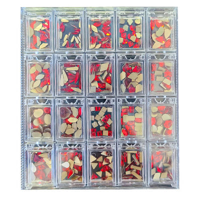 Allison Assorted Shaped Crystals - Red