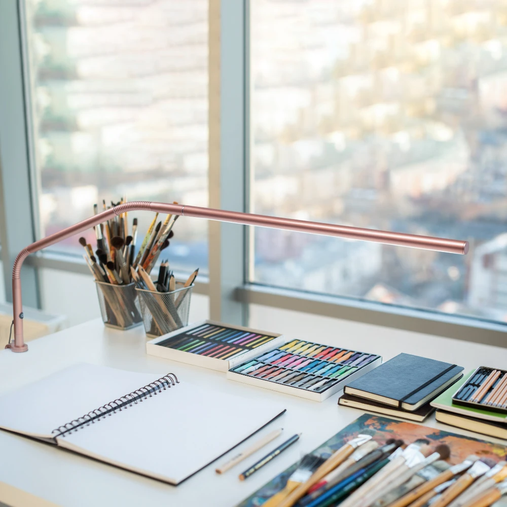 Rose Gold Slimline LED Lamp by Daylight U35103