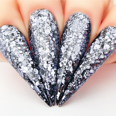 Hands wearing SP201 Black Ice Sprinkle On by Kiara Sky
