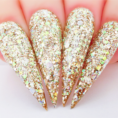 Hands wearing SP214 Golden Goddess Sprinkle On by Kiara Sky