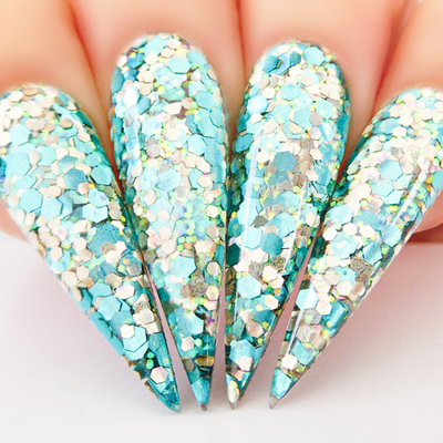 Hands wearing SP222 Jaded Sprinkle On by Kiara Sky