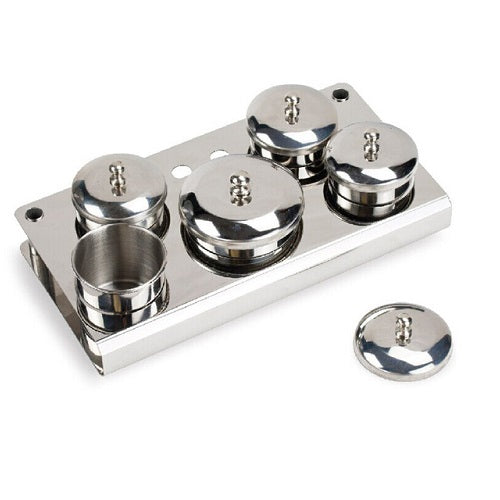 Berkeley Stainless Steel Powder & Liquid Set 5 Hole, 3pc