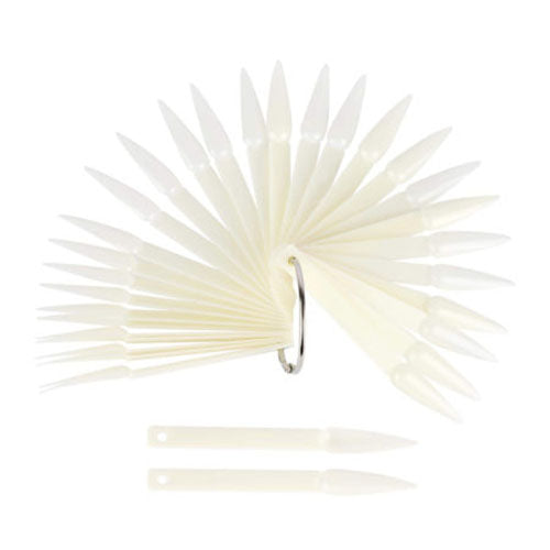 Natural 40pc Nail Art Stiletto Color Display Swatch Ring